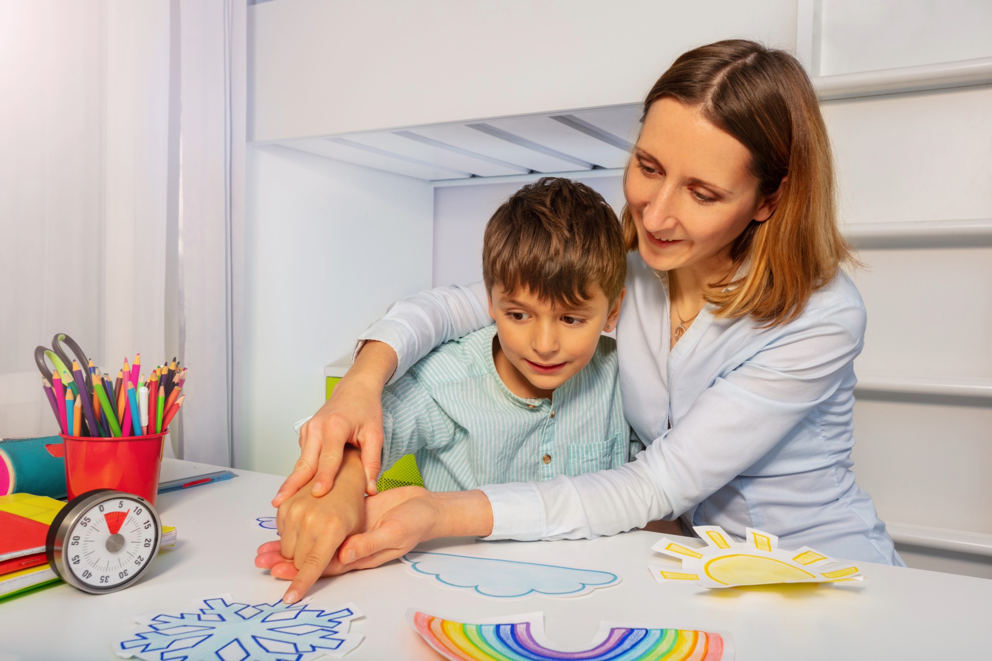 Autism treatment and developmental therapy illustration